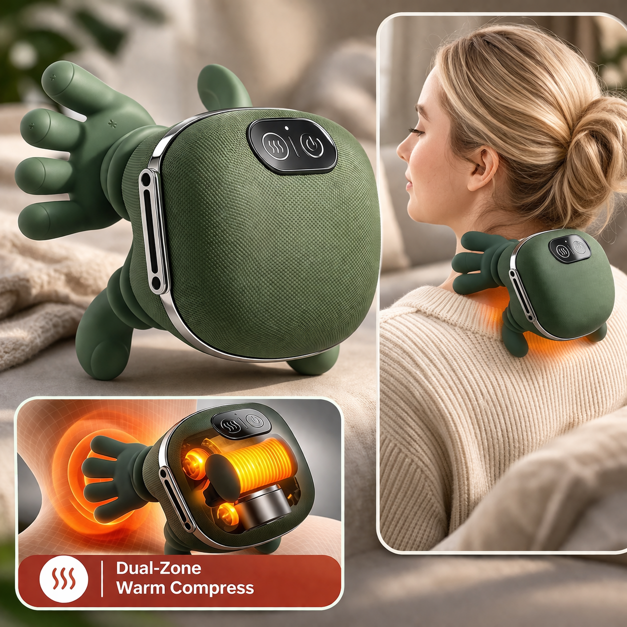 Bionic Turtle™ Neck, Shoulder, & Body Massager - Heated